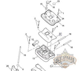 Buell 2007-2010 XB & Blast Lower Rocker Cover Gasket (L6D) installation diagram